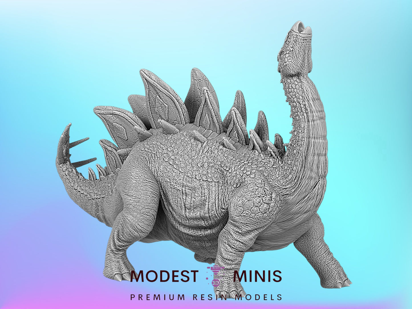 Stegosaurus Cry | 15mm - 40mm Scale Dinosaur Miniature | DnD Frostgrave Mini | Epic
