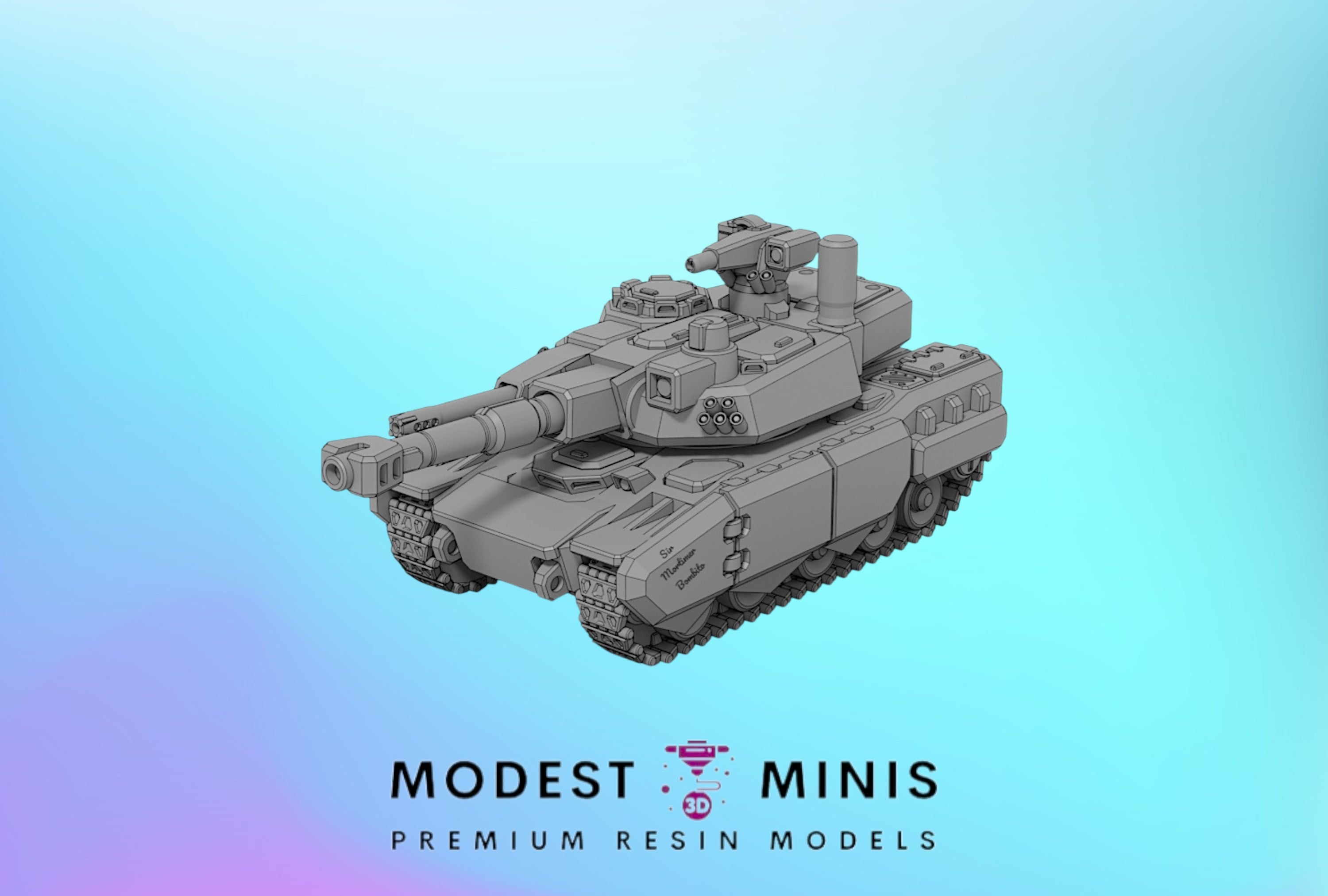 Modest Scale Gobo MBT Tank | 1:265 | 285 | 6mm Battletech Scale | – Modest Minis Studio