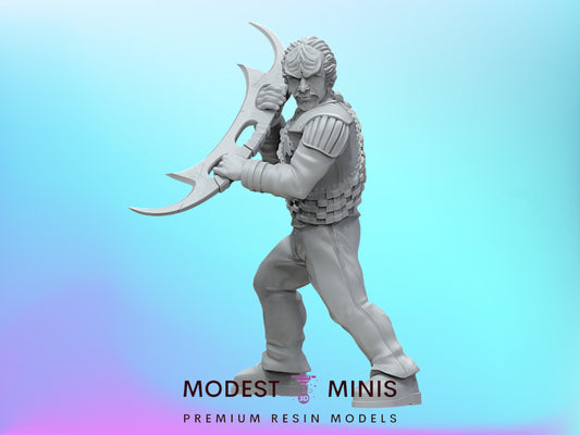 Stoic Alien Warrior - 28mm - 40mm Scale | D&D | Star Trek Mini