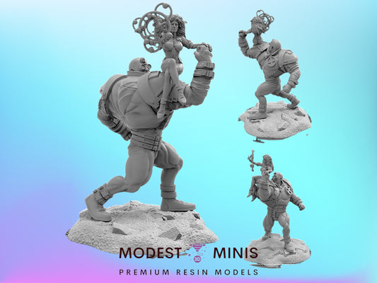 Strongman and Green | 32mm - 40mm Mini | Superhero | Trident