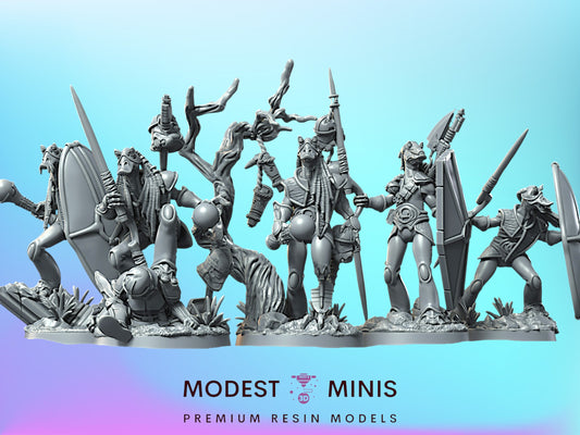 5pc Swamp Warriors - 28mm - 40mm Scale | Star Wars Legion Mini | War Bear