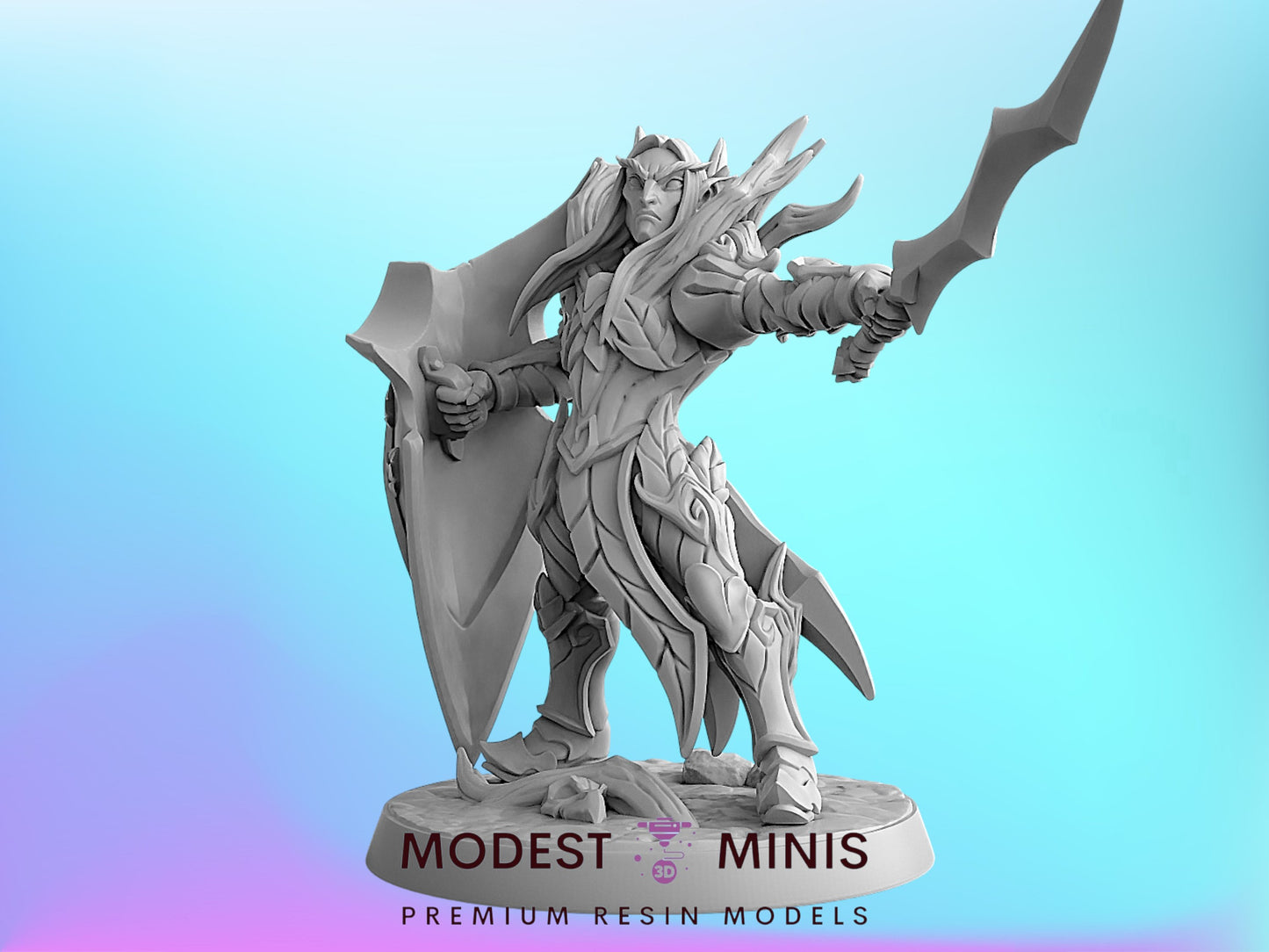 Sylvan Knight C | 28mm - 75mm Scale Resin Minis | DnD | Artisan Guild