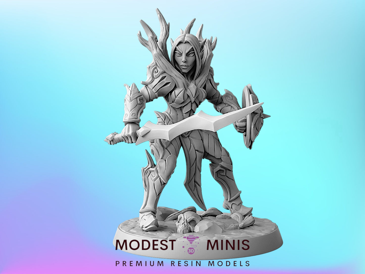 Sylvan Knight E | 28mm - 75mm Scale Resin Minis | DnD | Artisan Guild