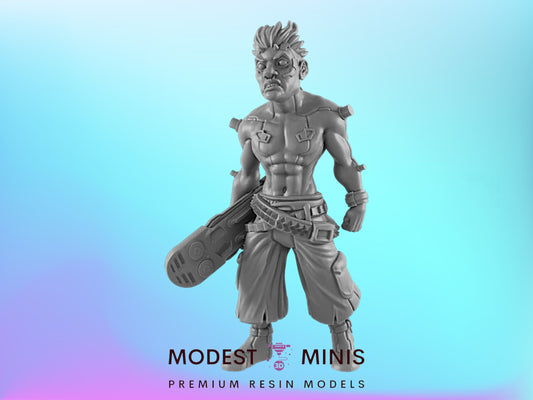 Teen Punk | 25mm - 75mm Scale | DnD | EC3D Cyberpunk Mini | Ghost City