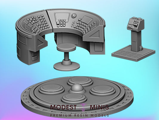 Teleporter Set - 28mm - 75mm Scale | Sci Fi | Star Trek Mini