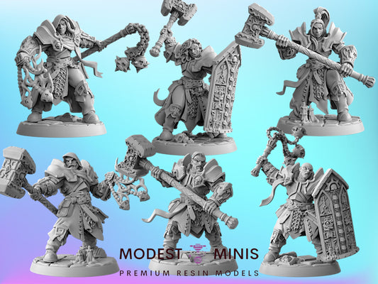 Requiem Templar Set | 28mm - 75mm Scale Resin Minis | DnD | Artisan Guild