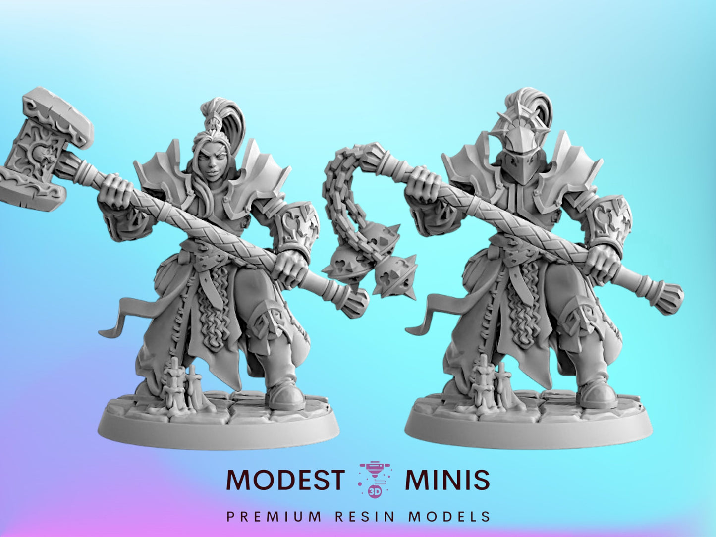 Requiem Templar E | 28mm - 75mm Scale Resin Minis | DnD | Artisan Guild