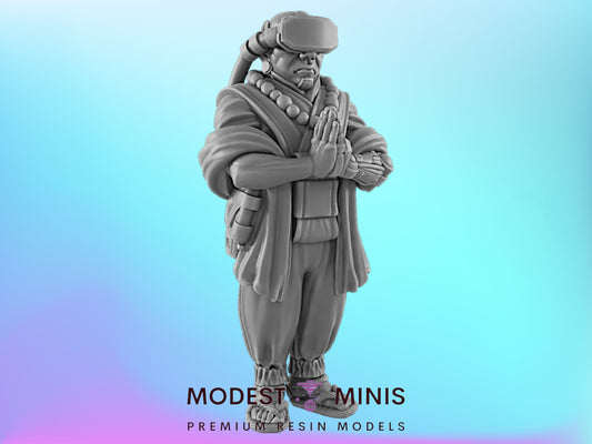 The Monk | 25mm - 75mm Scale | DnD | EC3D Cyberpunk Mini | Ghost City