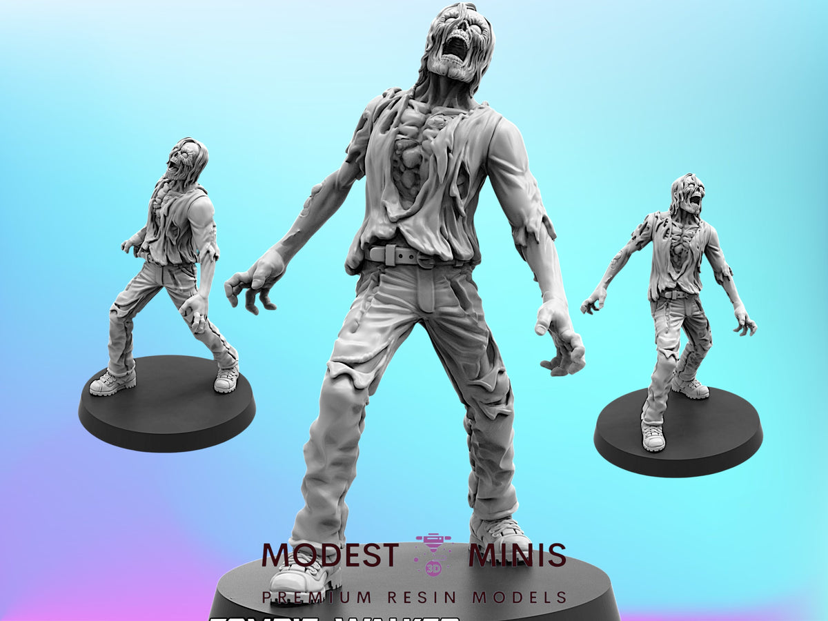 Cyber Zombie Walker - 28mm - 100mm Scale Cyberpunk Necromunda Miniature | Papsikels