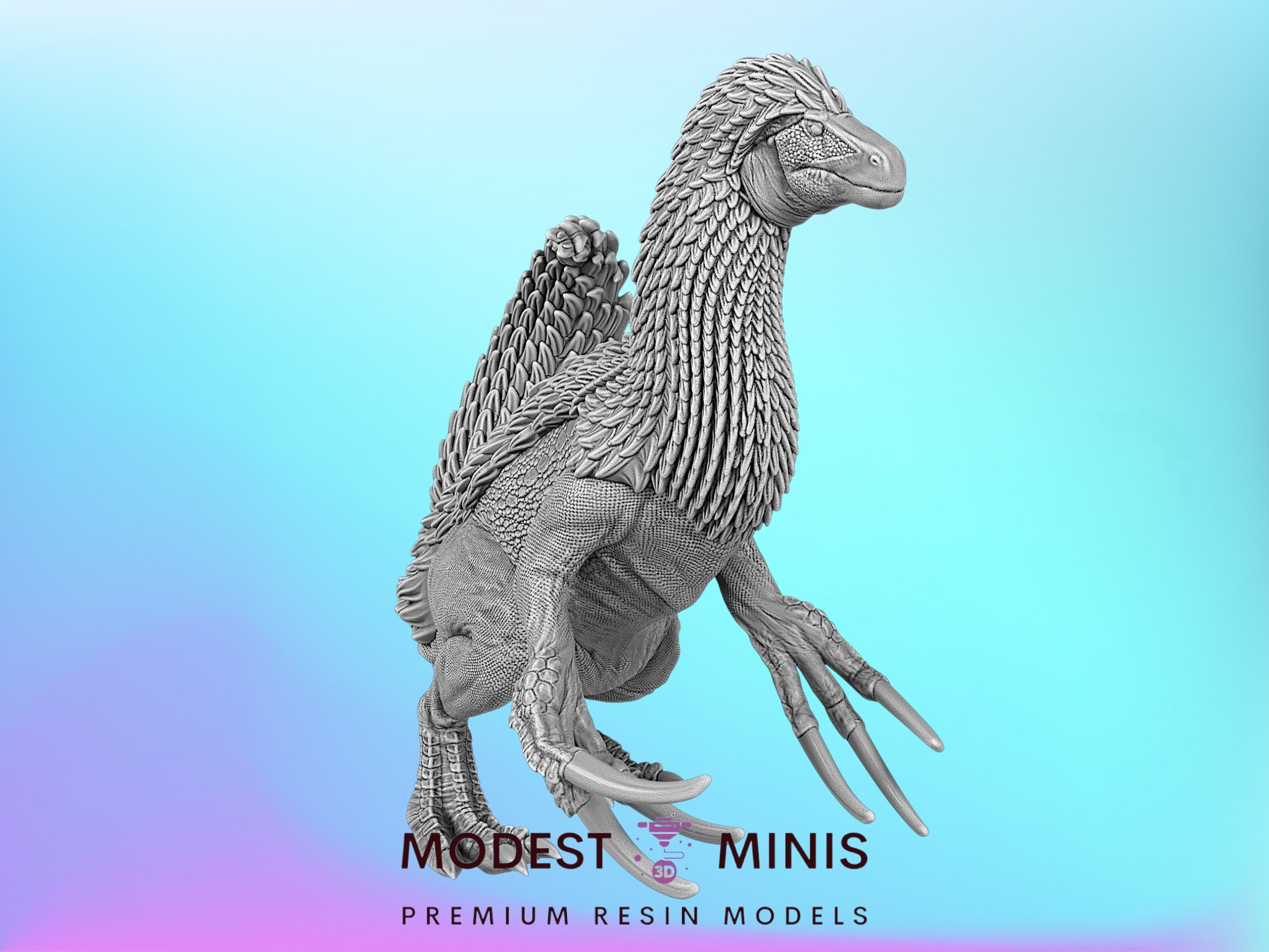 Modest Scale Therizinosaurus Challenging | 15mm - 40mm Scale Dinosaur Miniature | D ...