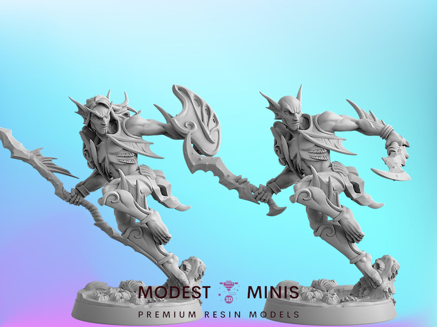 Triton Raider B | 28mm - 75mm Scale Resin Minis | DnD | Frostgrave Artisan Guild Sunken Kingdoms