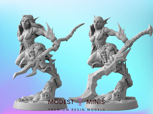Triton Raider D | 28mm - 75mm Scale Resin Minis | DnD | Frostgrave Artisan Guild Sunken Kingdoms