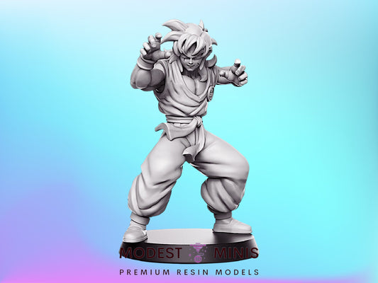 DBZ Tryhard - 32mm Scale DnD Miniature | Anime | JRPG Mini - RN Estudio