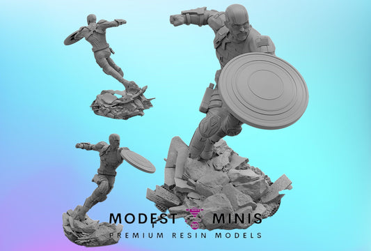 USA Agent TBOLT | 32mm - 40mm Mini | Crisis Protocol Proxy | Superhero | Trident