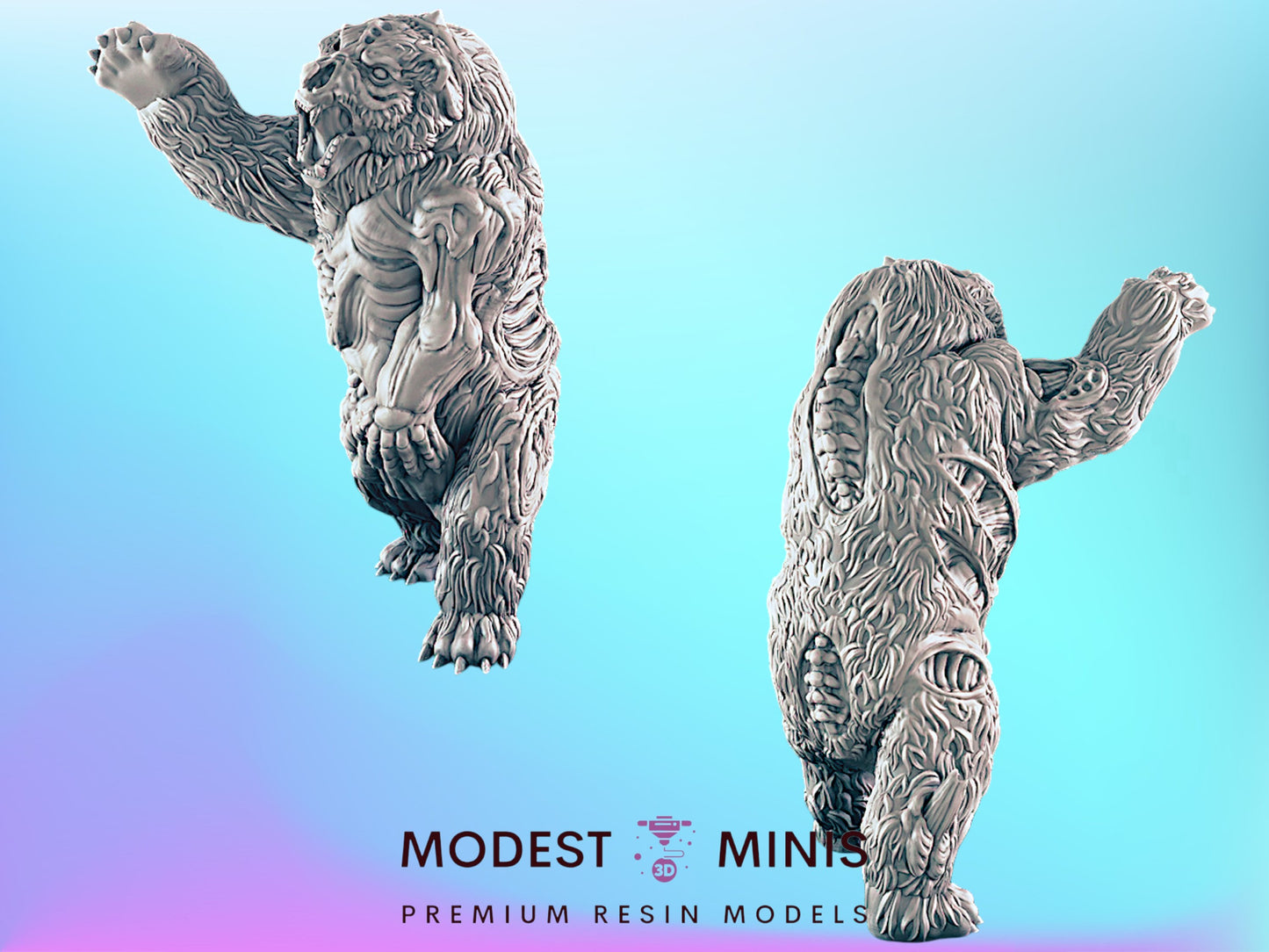 Undead Bear | 25mm - 75mm Scale | DnD | EC3D Fantasy Mini