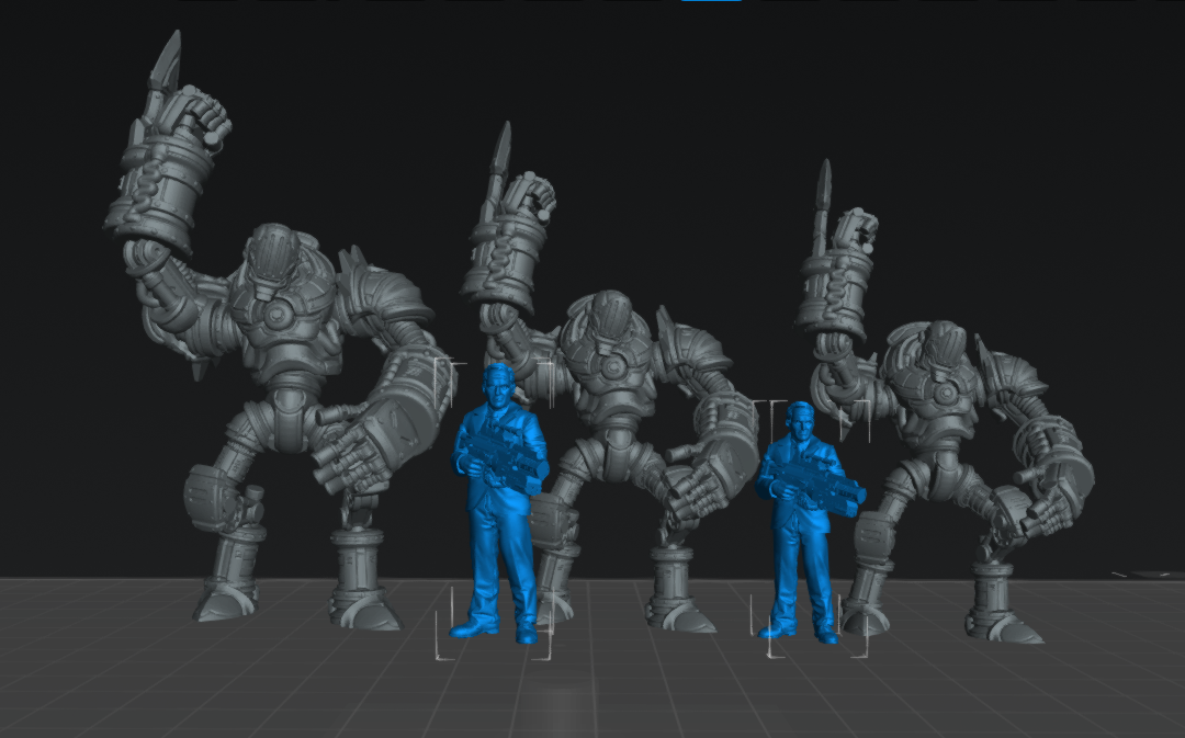 Steam Golem | 25mm to 100mm Steampunk Mini | DnD | EC3D