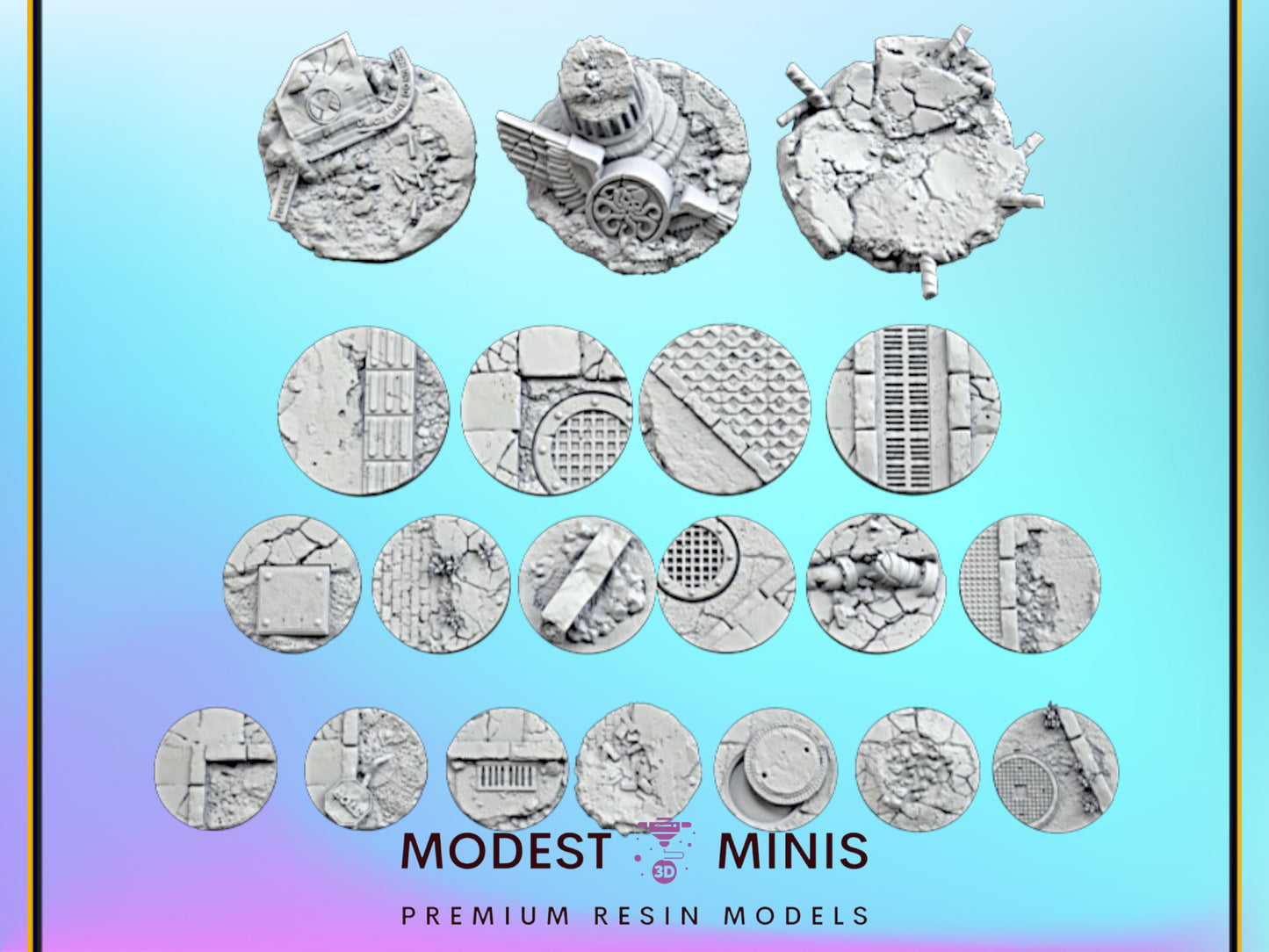C27 Urban Bases for Crisis Protocol | 25mm - 75mm diameter