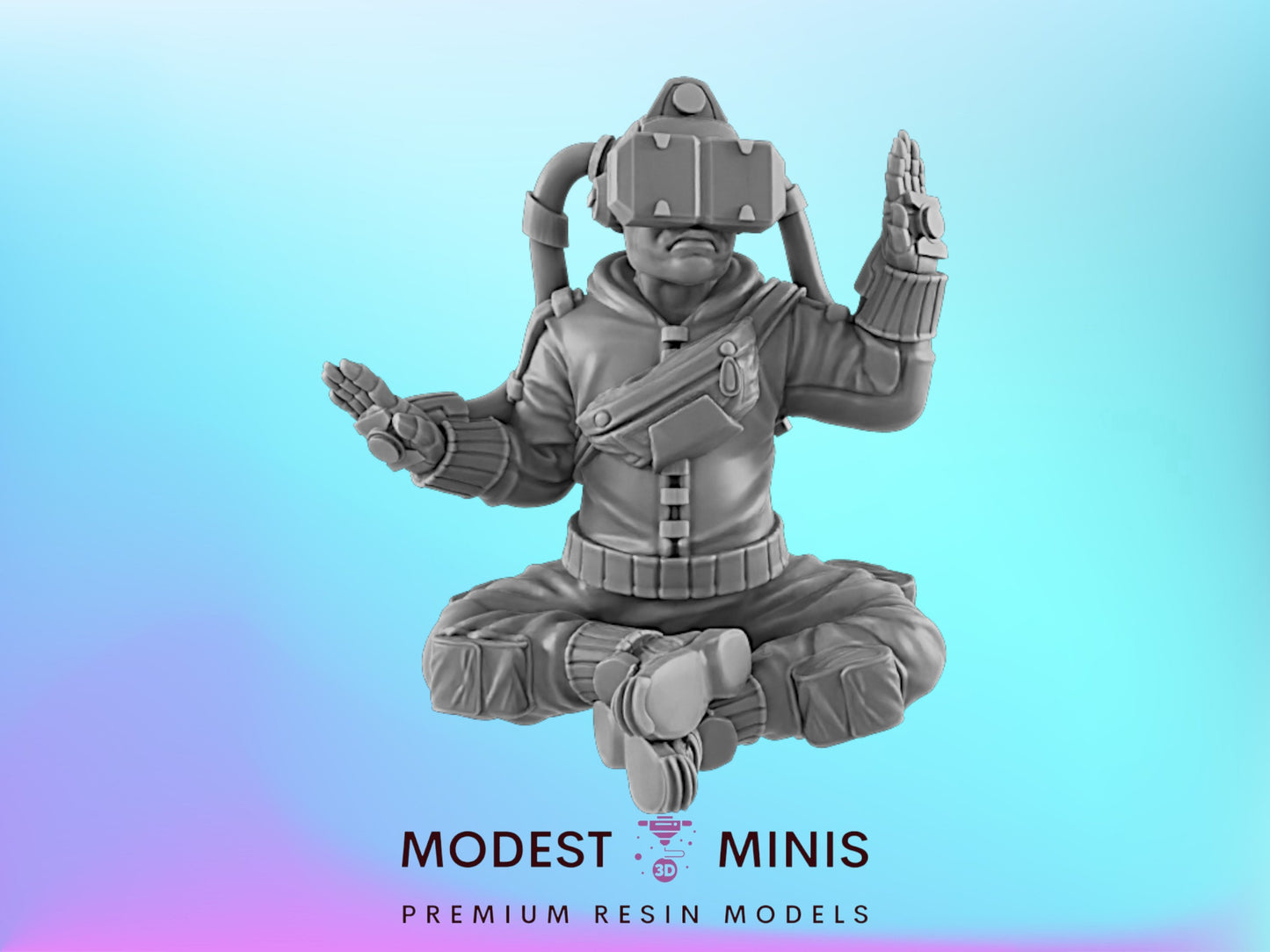 VR Obsessive | 25mm - 75mm Scale | DnD | EC3D Cyberpunk Mini | Ghost City