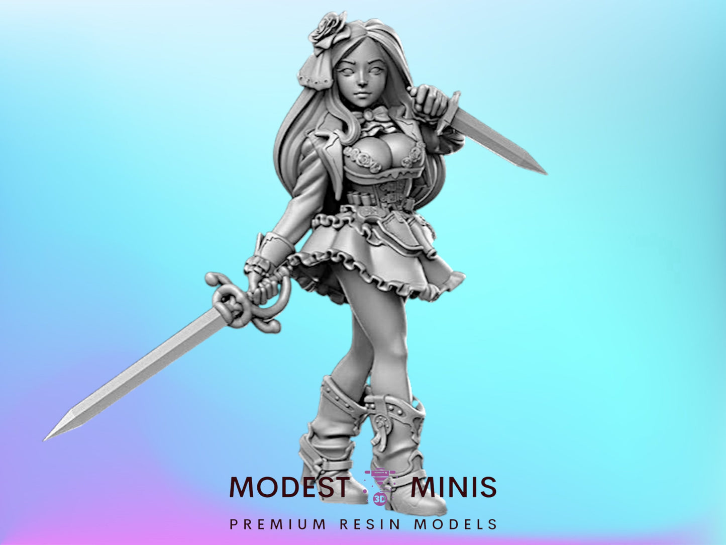 Violetta - 32mm Scale DnD Miniature | Dungeons and Dragons | JRPG Mini - RN Estudio