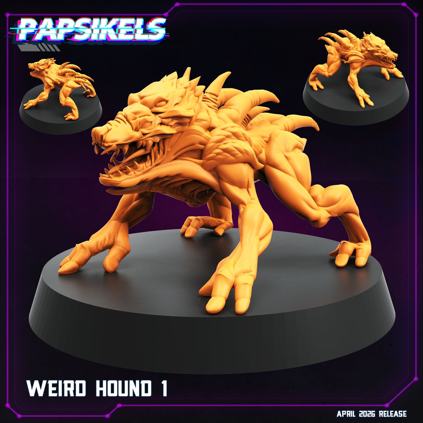 Weird Hounds | 28mm+ Scale Miniature | Starcraft | Papsikels