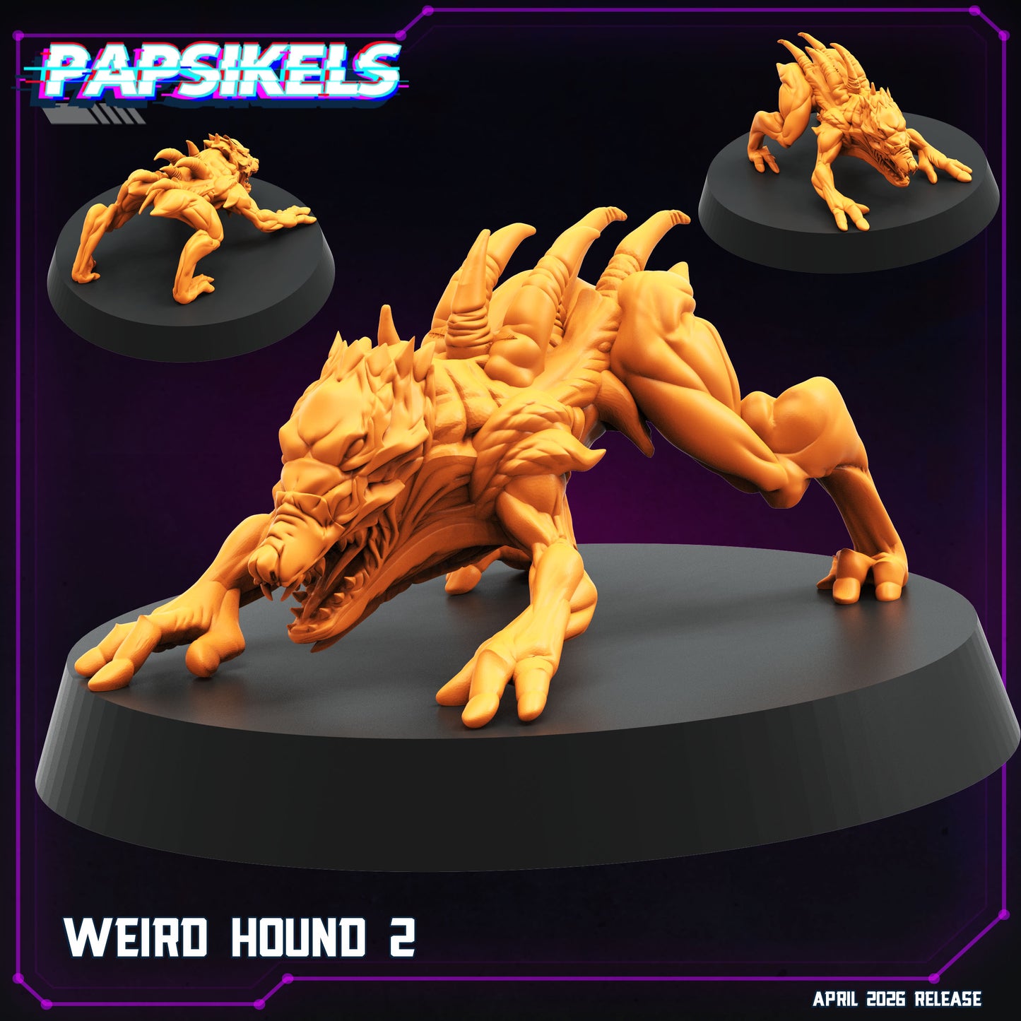 Weird Hounds | 28mm+ Scale Miniature | Starcraft | Papsikels