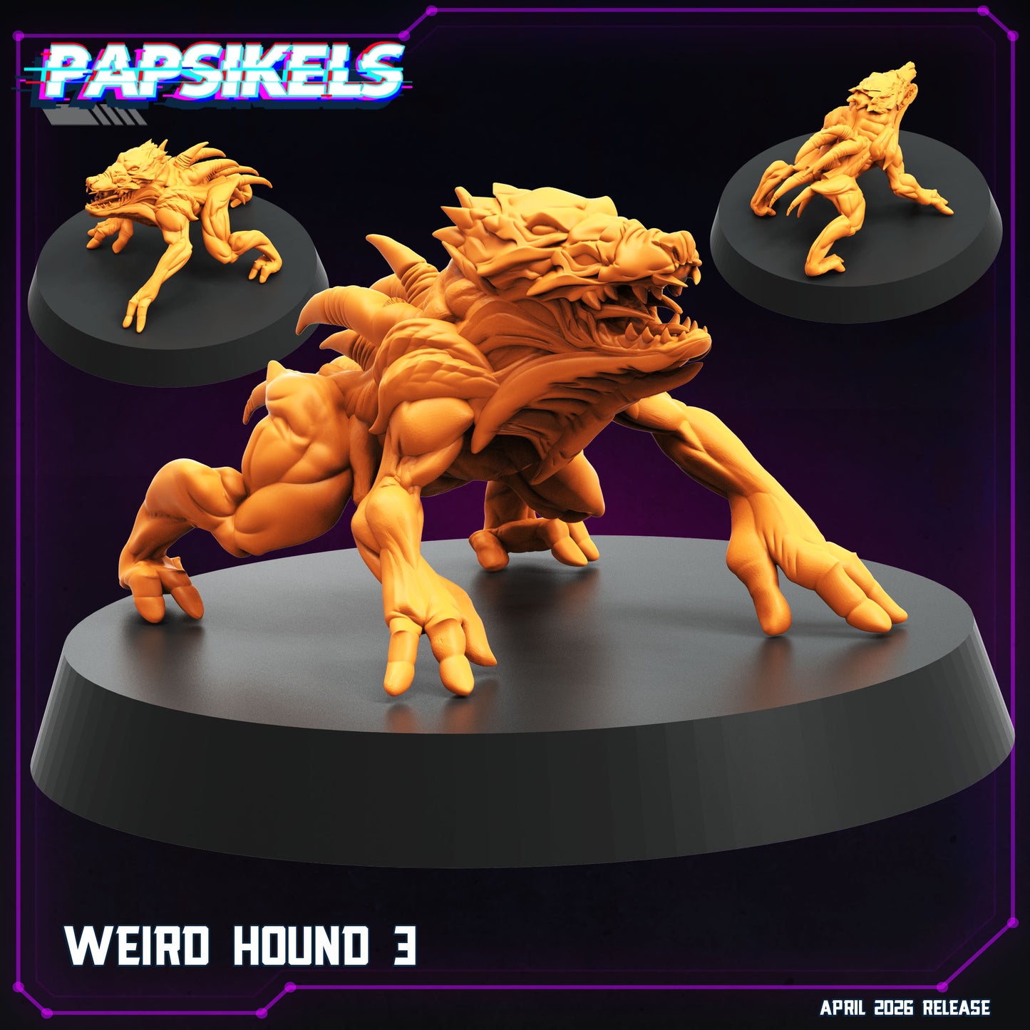 Weird Hounds | 28mm+ Scale Miniature | Starcraft | Papsikels