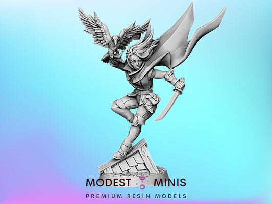 Wendy Greywing | 28mm - 75mm Scale Resin Minis | DnD | Artisan Guild Thieves Guild