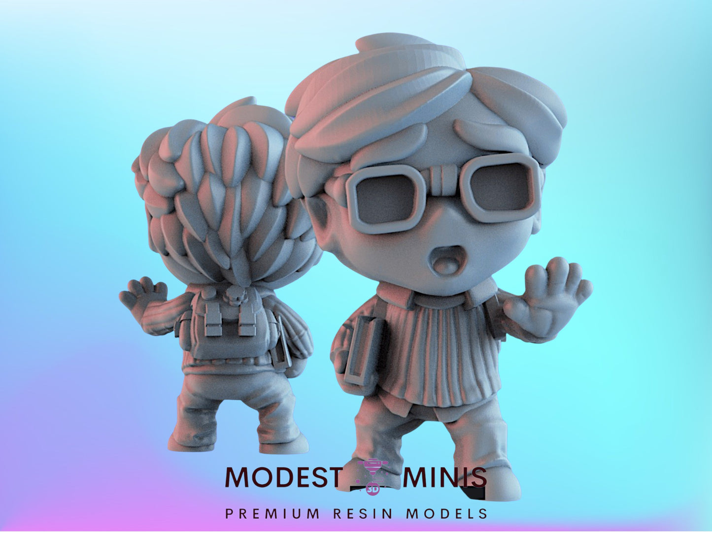 Chibi Student Geek - 28mm - 54mm Scale | Worlds End