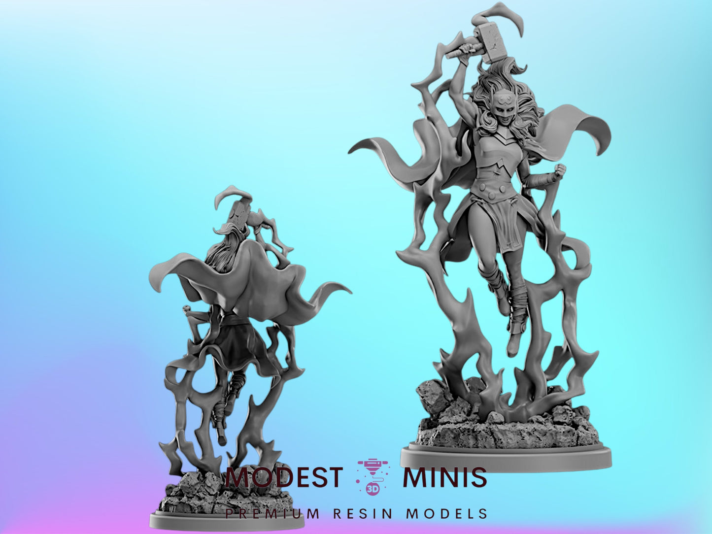 Worthy Thunderer | Thor 32mm - 40mm Mini | Crisis Protocol Proxy | Superhero | Hall of Heroes