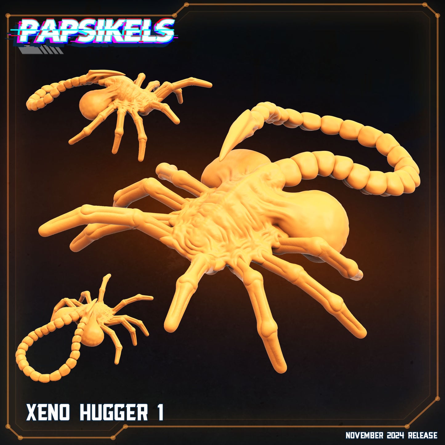 Xeno Huggers Set - 28mm+ Scale Aliens Miniature | RPG | Sci fi | Papsikels