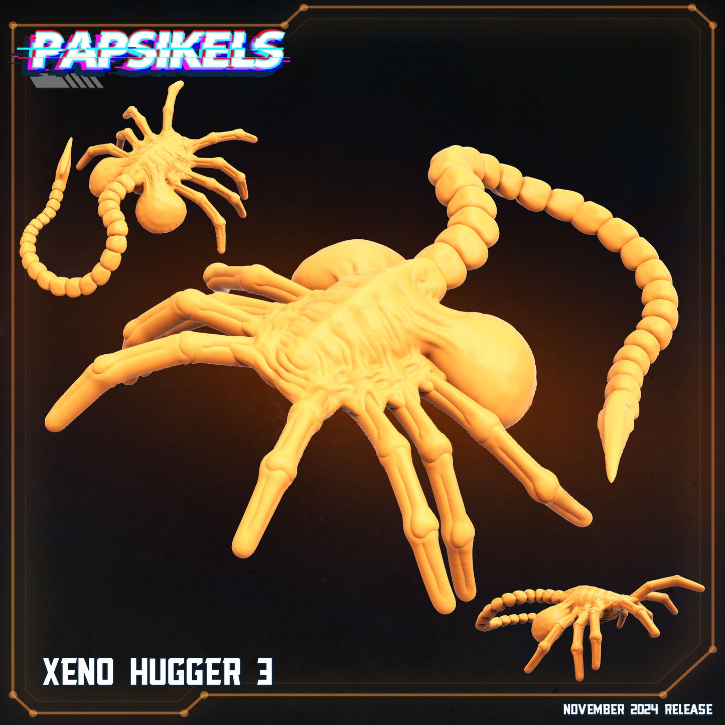 Xeno Huggers Set - 28mm+ Scale Aliens Miniature | RPG | Sci fi | Papsikels