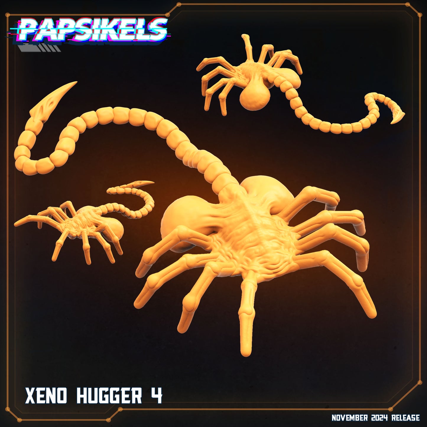 Xeno Huggers Set - 28mm+ Scale Aliens Miniature | RPG | Sci fi | Papsikels