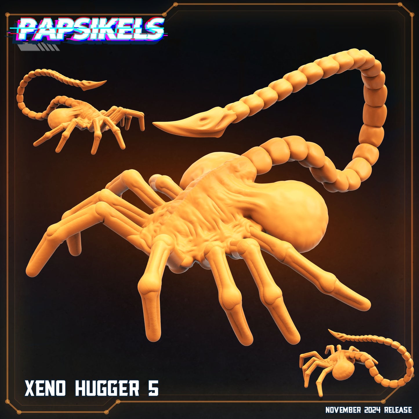 Xeno Huggers Set - 28mm+ Scale Aliens Miniature | RPG | Sci fi | Papsikels