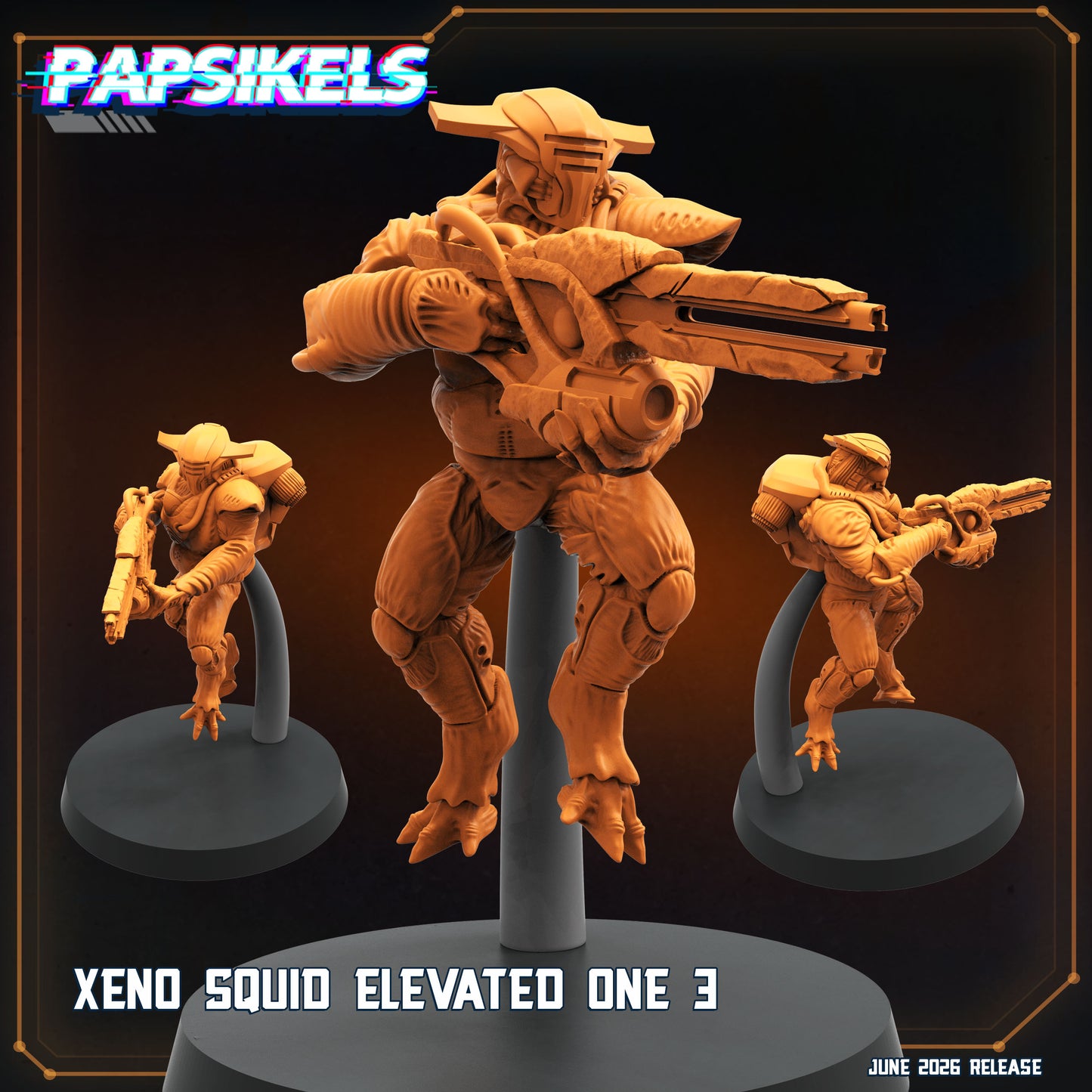 Xeno Squid Elevated Ones - 32mm Scale Helldivers | Papsikels