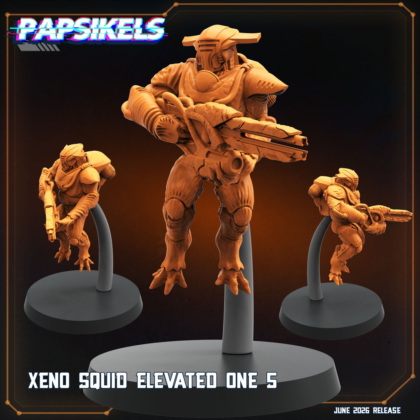 Xeno Squid Elevated Ones - 32mm Scale Helldivers | Papsikels