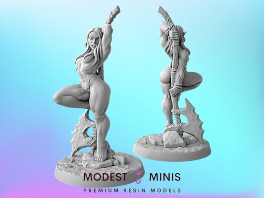 Yagraz Orc Pinup | 28mm - 75mm Scale Resin Minis | DnD | Artisan Guild