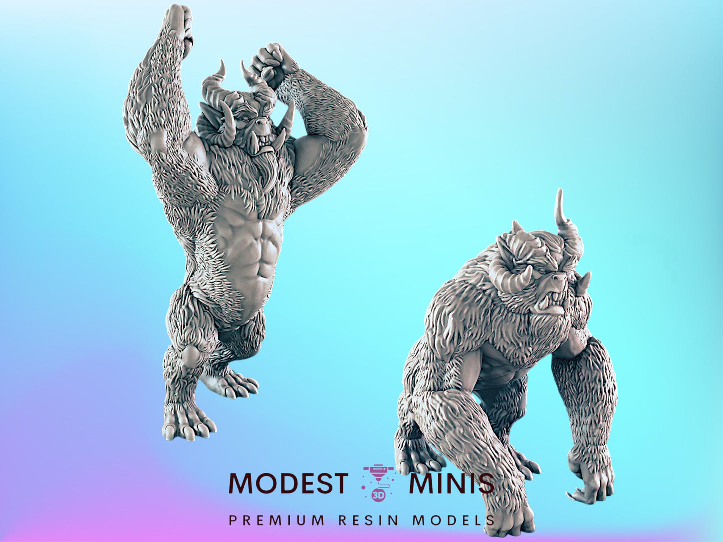 Yeti | 25mm - 75mm Scale | DnD | EC3D Fantasy Mini