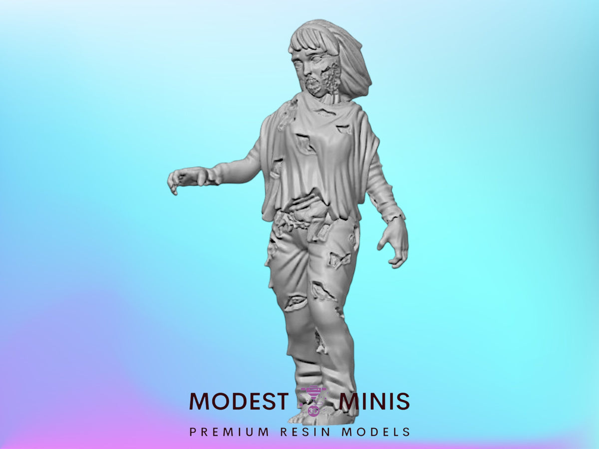 Zombie Eaten Face | 28mm - 100mm Scale Resin Mini | Zombicide