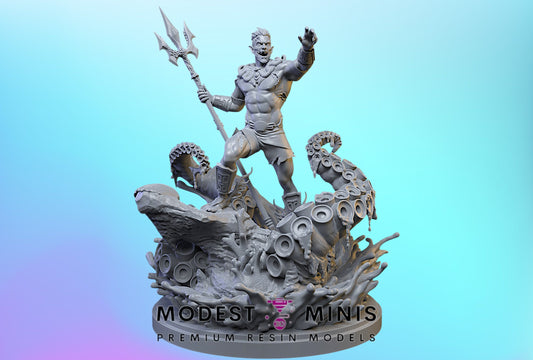 Zombie Namor | 32mm - 40mm Mini | Crisis Protocol Proxy | Superhero | C27