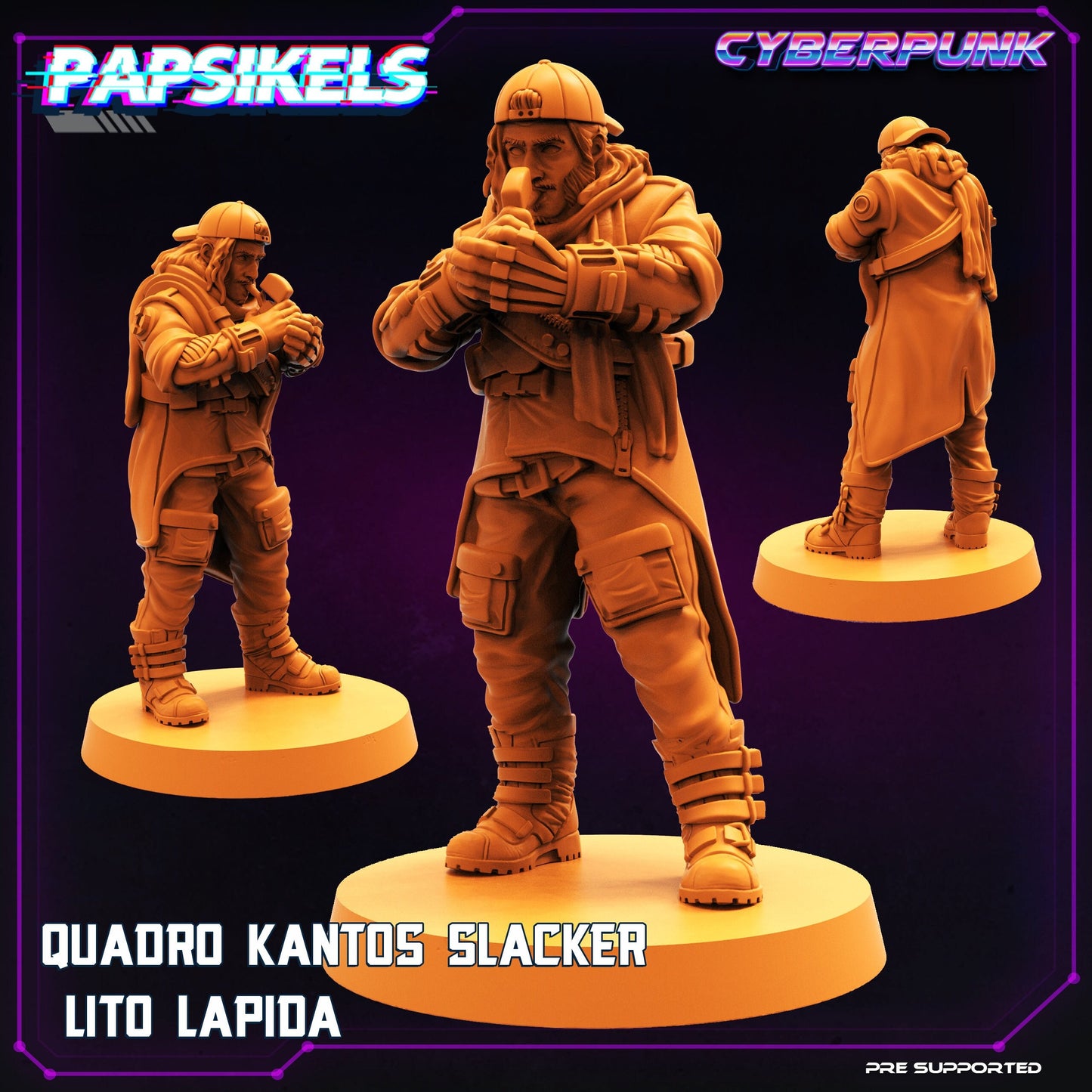 Quadro Slacker Lito - 32mm Scale Alien Miniature  | Law Upholders | Papsikels
