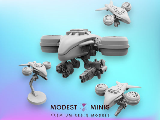 Flying Drone EK-8 Plasma Killer - 32mm Scale Alien Miniature | RPG | Sci fi | Cyberpunk | Role Playing | DnD | Papsikel