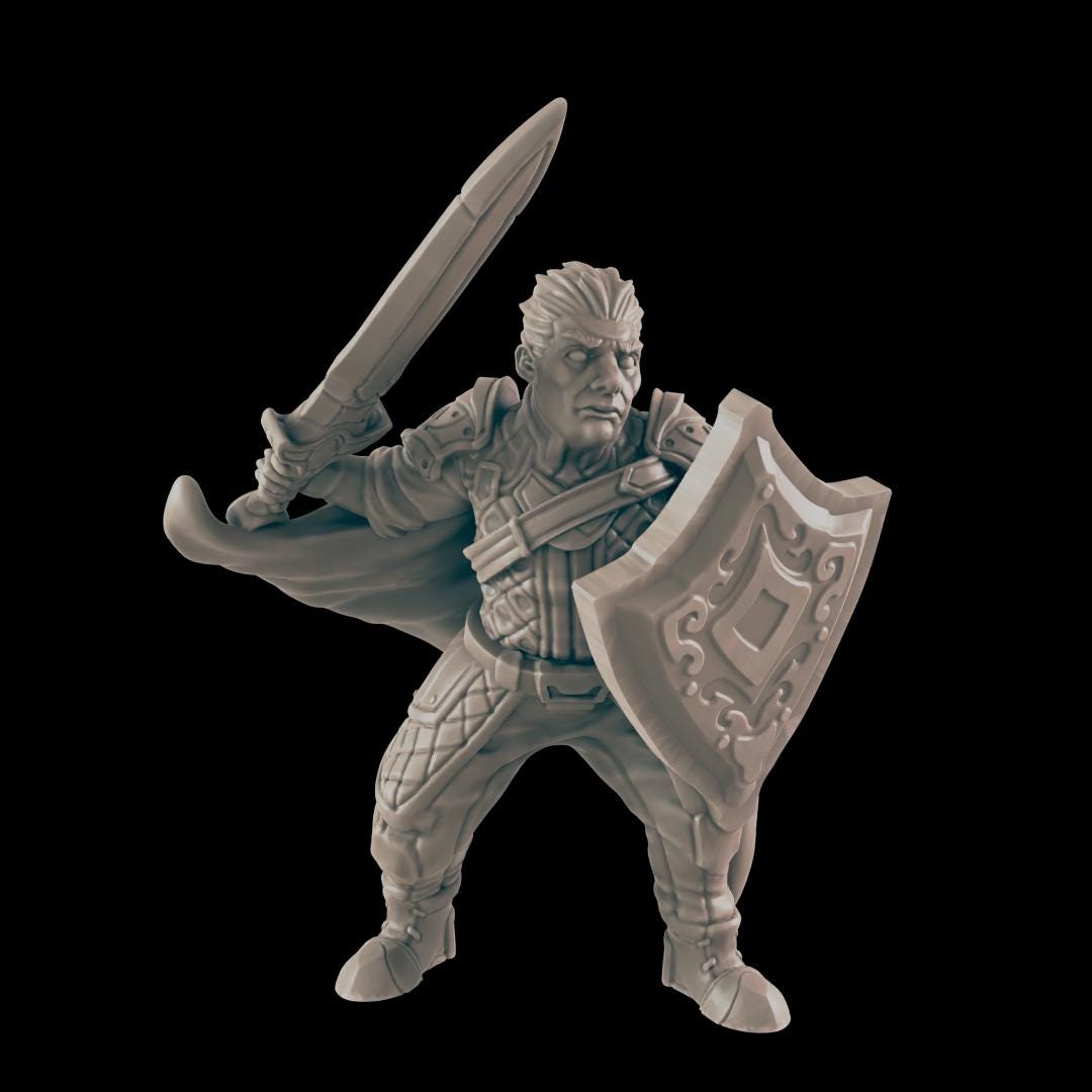 Fighter Heroes | 25mm - 100mm Scale | DnD | EC3D Fantasy Mini | Everyday Heroes