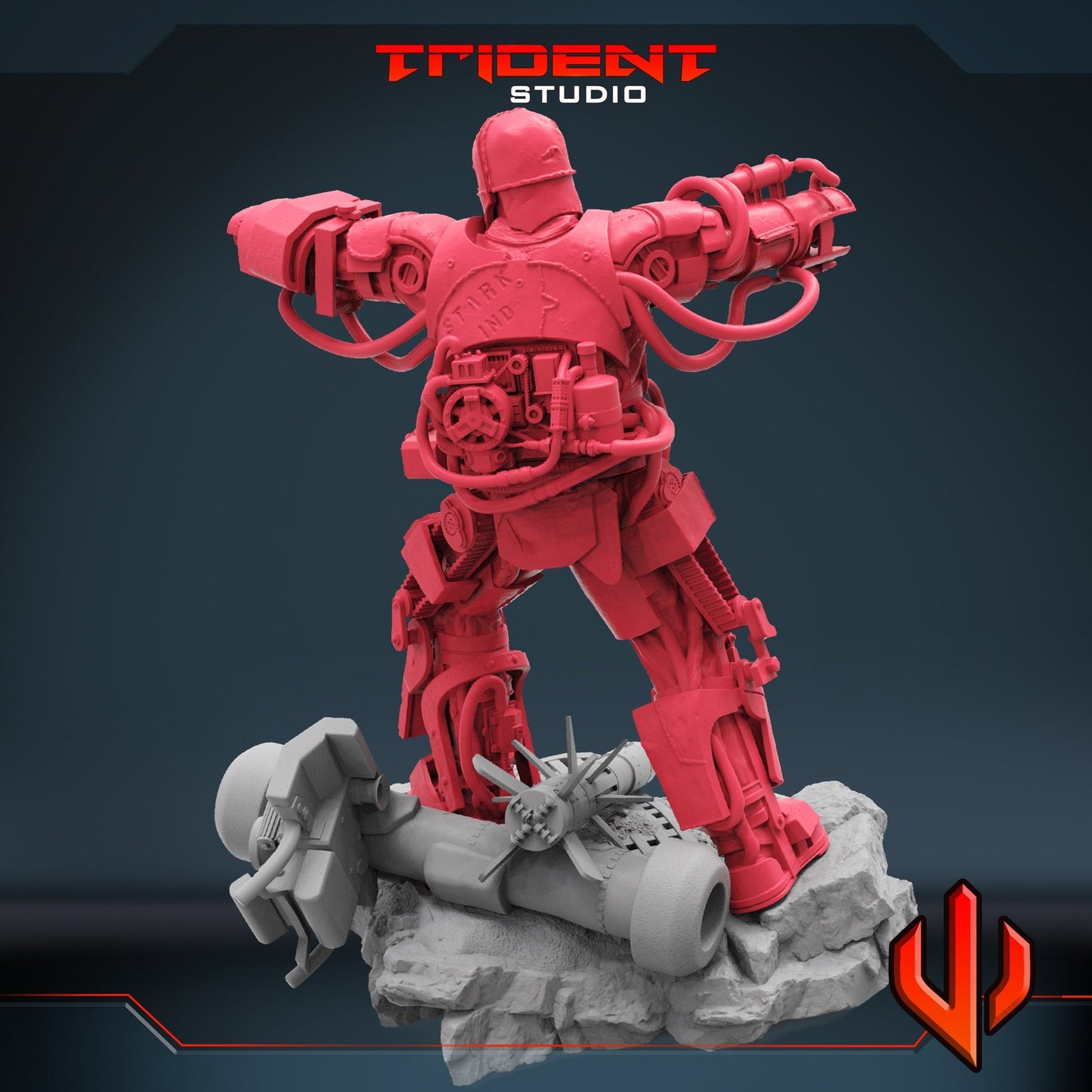 Metalman Mk1 - Iron Man 40mm  Miniature | Crisis Protocol Proxy | Trident