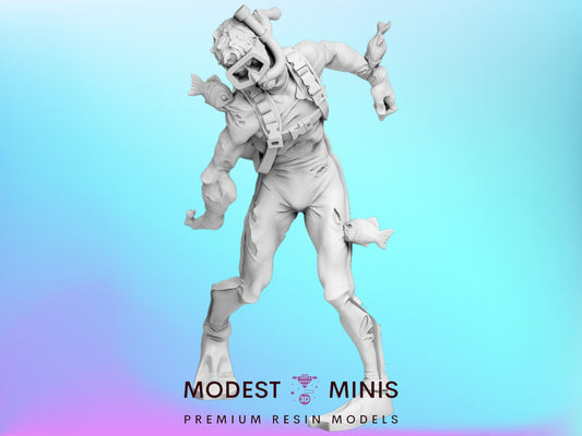 Zombie Diver  | 28mm - 100mm Scale Resin Mini | Zombicide  Sunset Vaultz