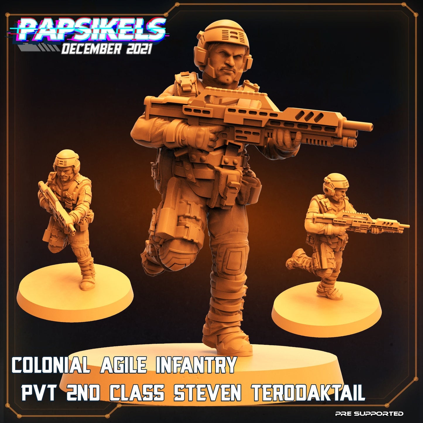 Steven Terodaktail - 32mm Scale Alien Miniature | RPG | Sci fi | Cyberpunk | Role Playing | DnD | Papsikel