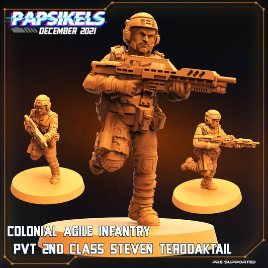 Steven Terodaktail - 32mm Scale Alien Miniature | RPG | Sci fi | Cyberpunk | Role Playing | DnD | Papsikel