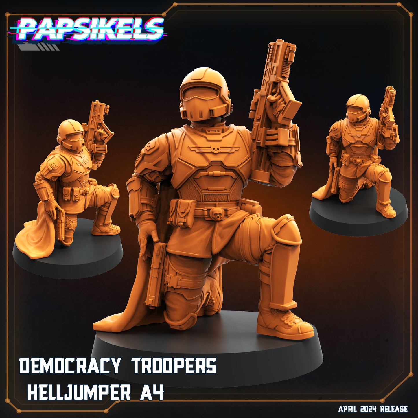 Helljumpers - 32mm Scale Alien Miniature | RPG | Sci fi | Role Playing | DnD | Papsikel