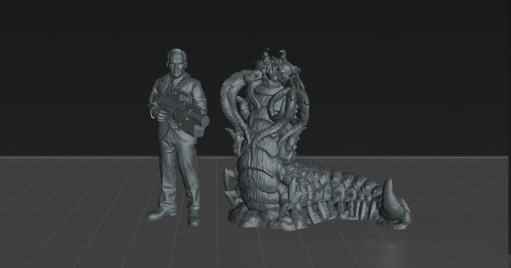 Carrion Crawler | 25mm - 100mm Scale | DnD | EC3D Fantasy Mini | Beasts and Baddies