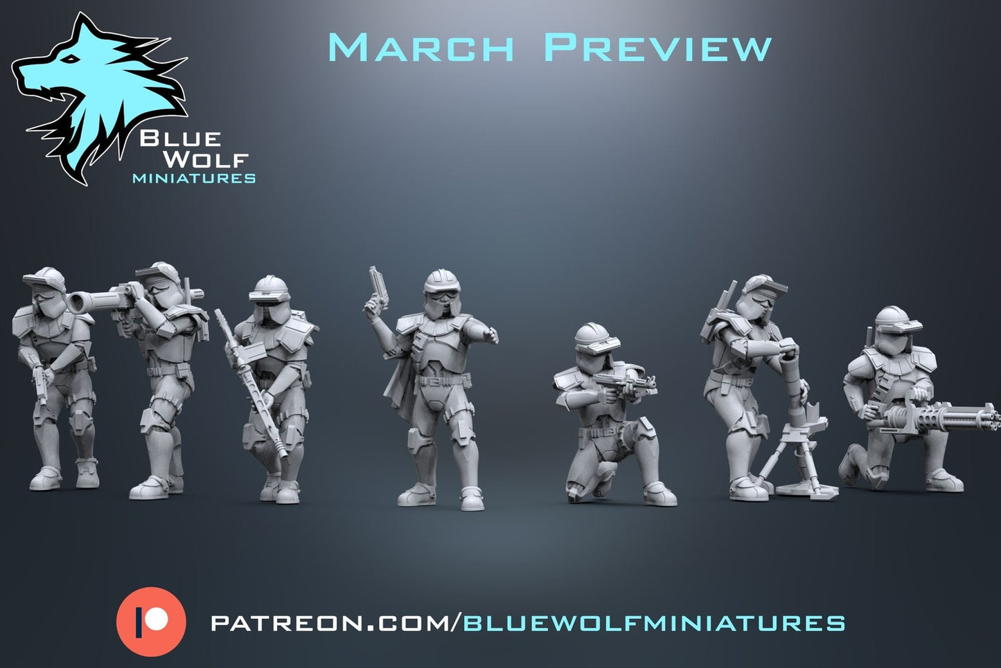 8pc ARF Specialists - 28mm - 40mm Scale | Star Wars Legion Mini