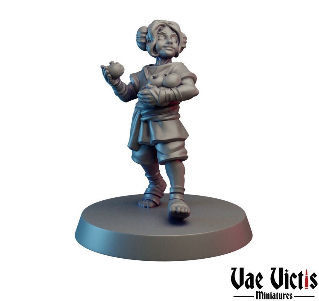 Monk Kid Villager | 28mm - 75mm Scale | DnD Frostgrave Mini | Vae Victis Fantasy